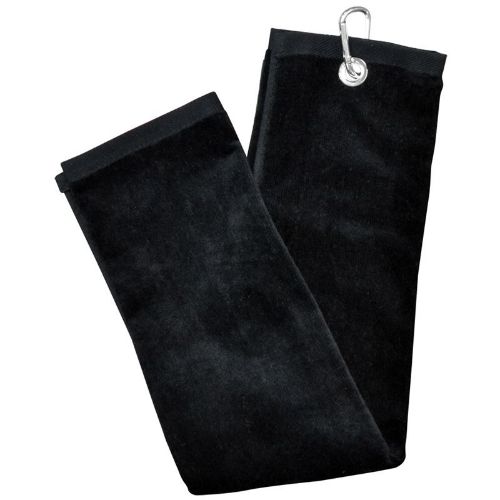 Longridge Blank Luxury 3 Fold Golf Towel - Black