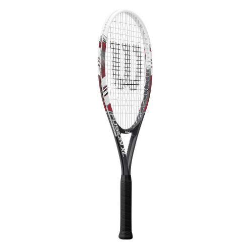 Wilson Fusion XL Tennis Racket - White/Red/Black - Grip 3